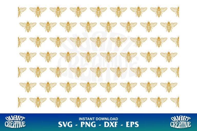 Gucci Bee Pattern Svg Gravectory