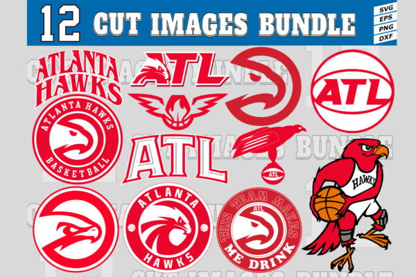 12 Styles NBA Atlanta Hawks Svg Atlanta Hawks Svg Atlanta Hawks