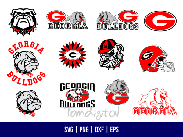 Georgia Bulldogs SVG Cut File Bundle - Gravectory