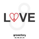 PEACE AND LOVE SVG