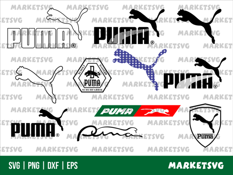 Puma Logo SVG Cut File Bundle - Gravectory