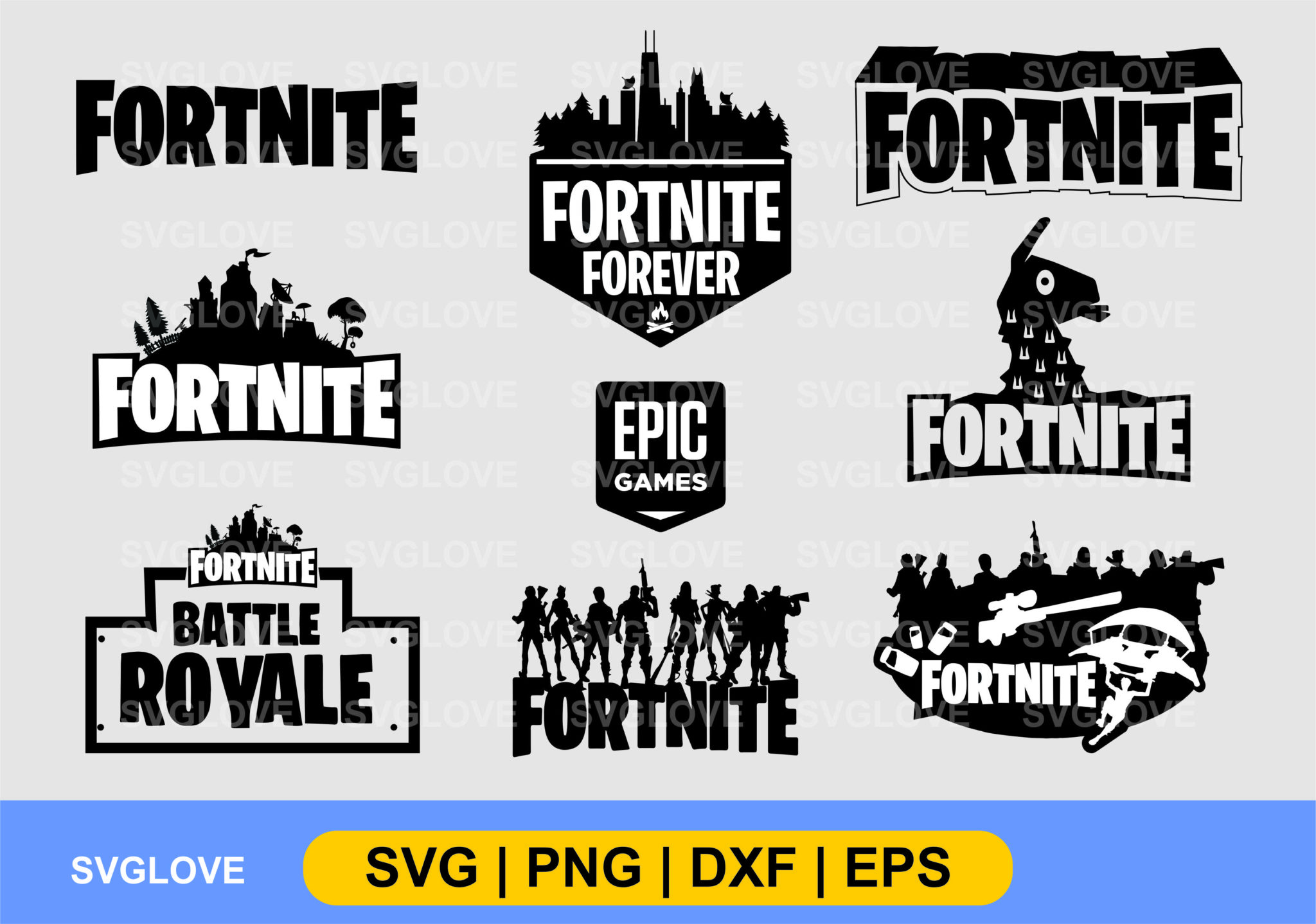 Fortnite Logo SVG Bundle - Gravectory