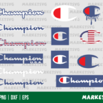 champion logo blood drip SVG