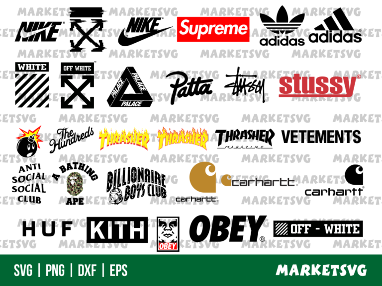 Fashion Brands Logo SVG Bundle - Gravectory