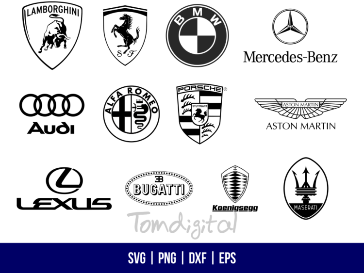 Famous Car Brand SVG Cut File Bundle - Gravectory