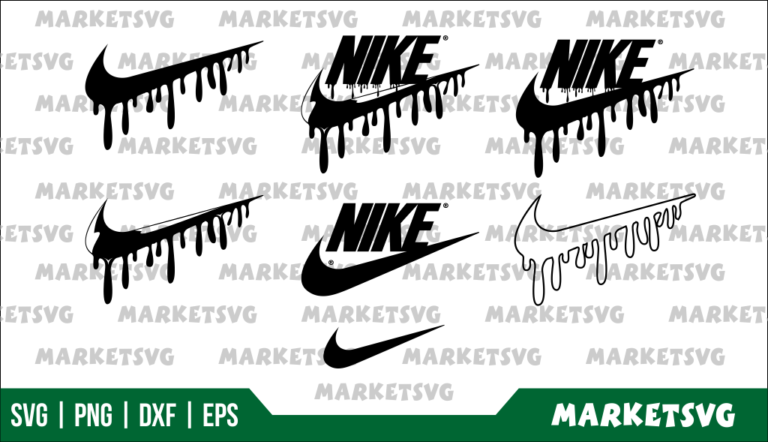 Nike Logo Blood Drip SVG Cut File Bundle - Gravectory