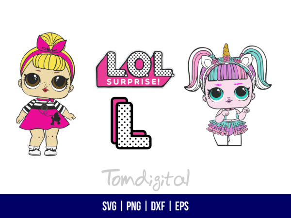 Lol Doll Unicorn Clipart SVG Cut File - Gravectory