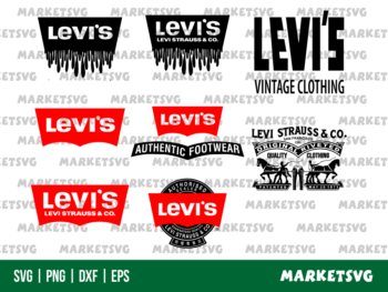 Levi's Logo Blood Drip SVG Cut File Bundle - Gravectory