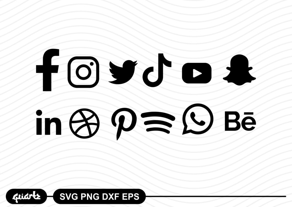 social media logo svg cut file 1 Social Media Logo SVG Cut File