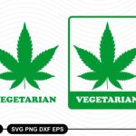 vegetarian marijuana svg cut file