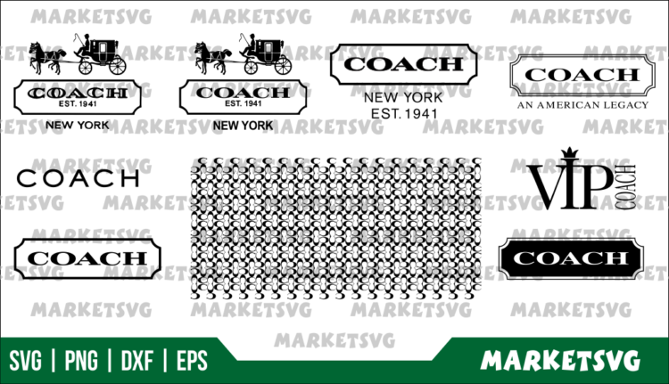 Coach Logo SVG Cut File Bundle - Gravectory