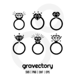 Diamond Ring SVG Cut Files