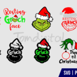 Grinch SVG PNG DXF EPS Bundle