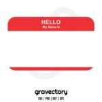 HELLO MY NAME IS TAG SVG