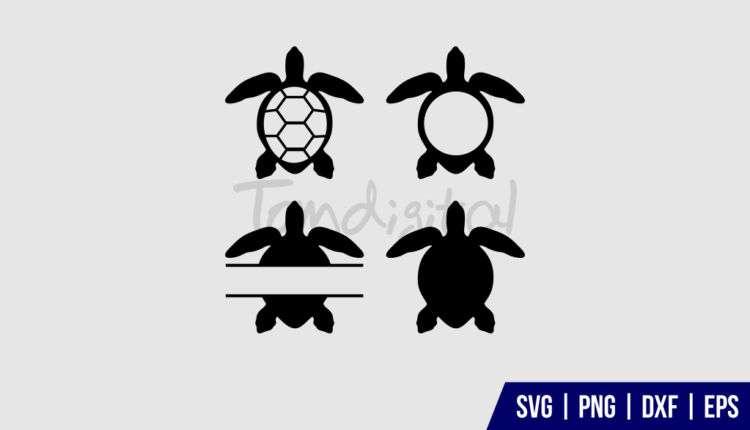 Download Sea Turtle Monogram Svg Cut File Bundle Gravectory