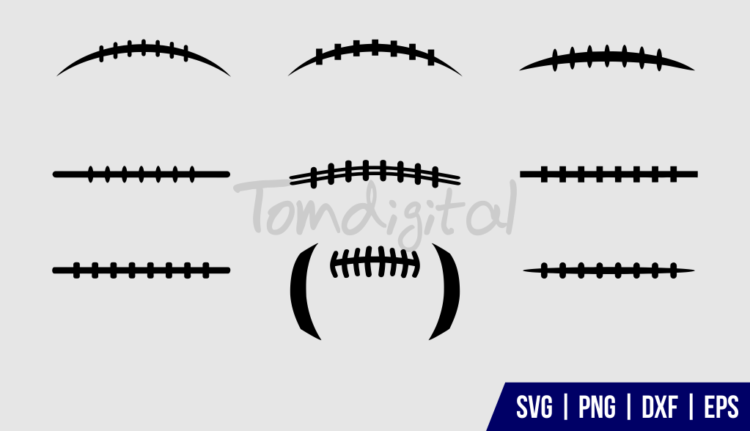 Football Laces SVG File Free