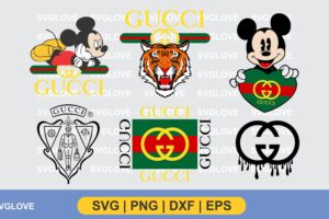gucci logo svg mickey mouse bundle