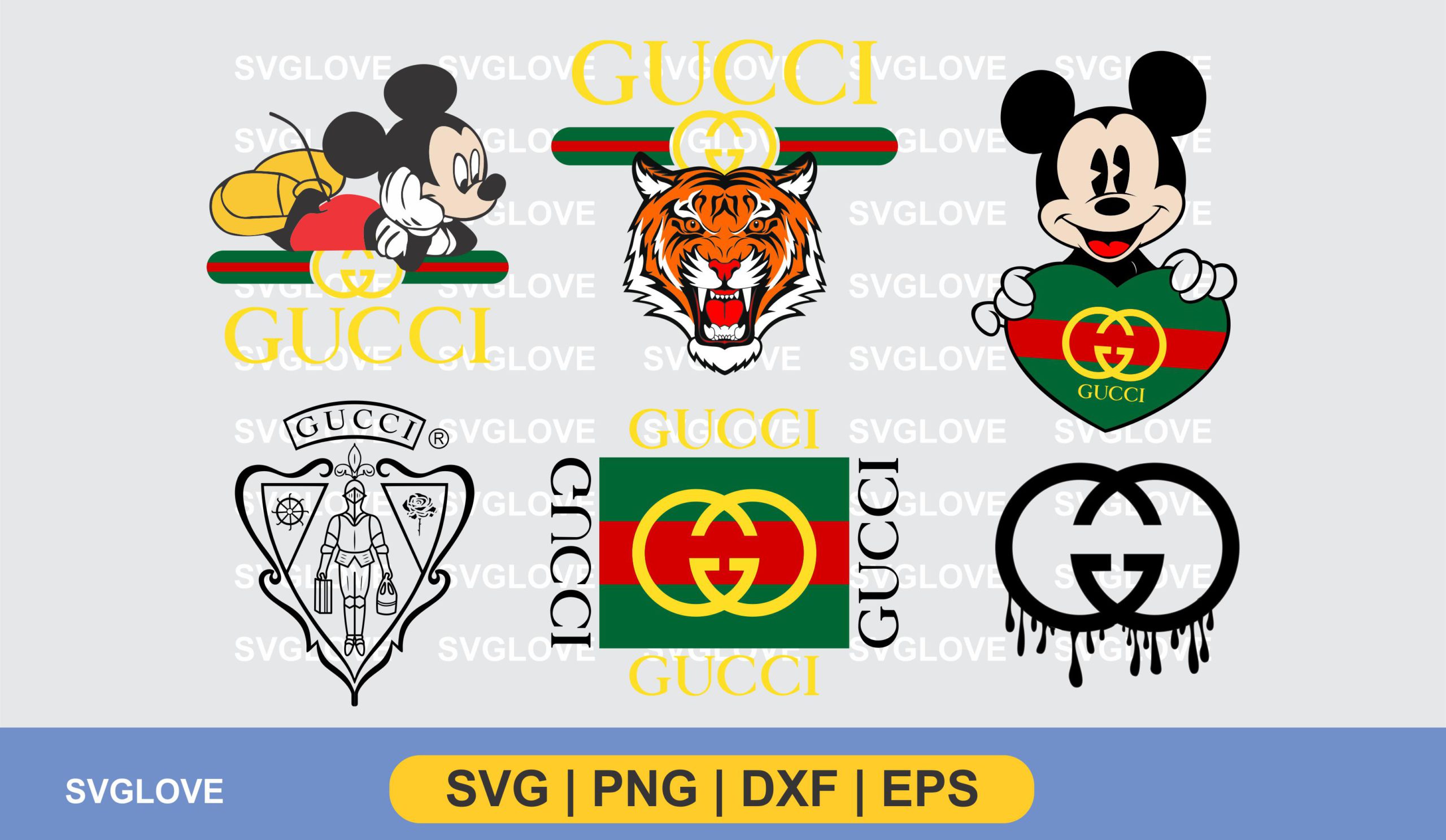 Gucci Mickey Mouse SVG Cut File Bundle - Gravectory