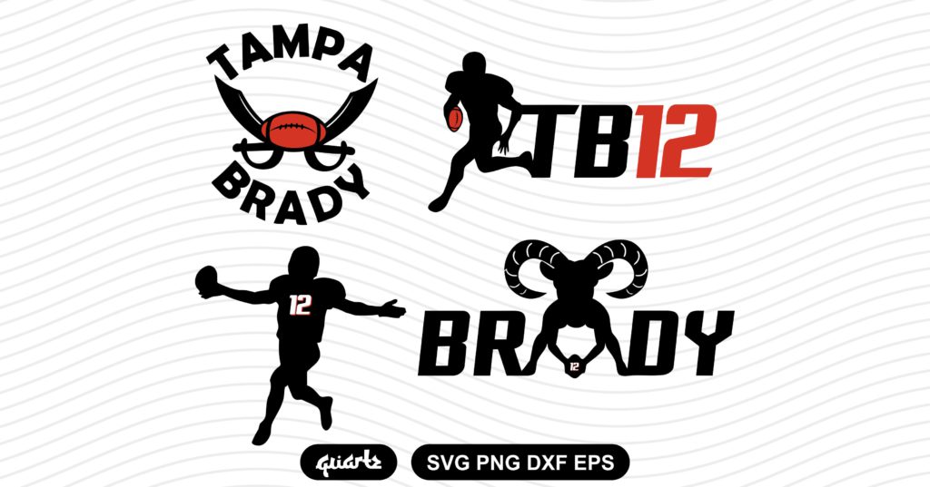 Tom Brady Tampa Bay Buccaneers SVG - Cricut & Silhouette Cut File