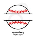 baseball ball monogram svg