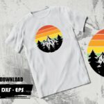 Mountain and Sunset SVG