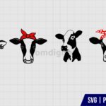 Cow Head With Bandana SVG