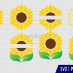 Sunflower Monogram SVG Bundle