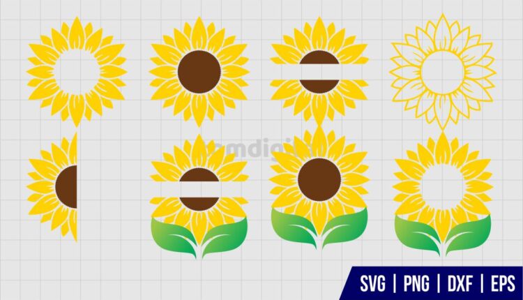Free Free 322 Sunflower Svg Monogram SVG PNG EPS DXF File