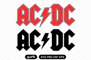 acdc logo svg cut file