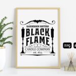 black flame candle company svg