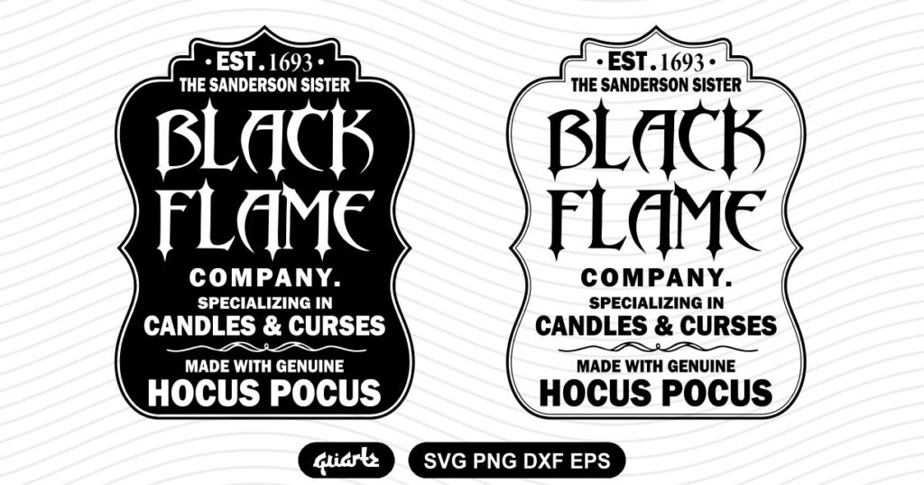black flame company LABEL SVG