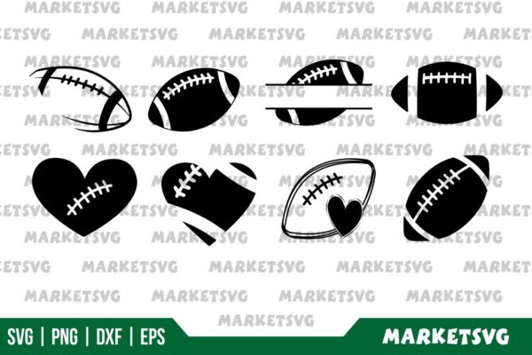 Football SVG PNG DXF EPS Bundle - Gravectory