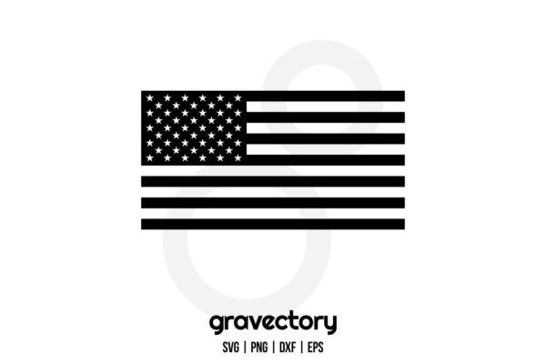 Black American Flag SVG Free - Gravectory