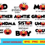 Elmo Birthday SVG Bundle