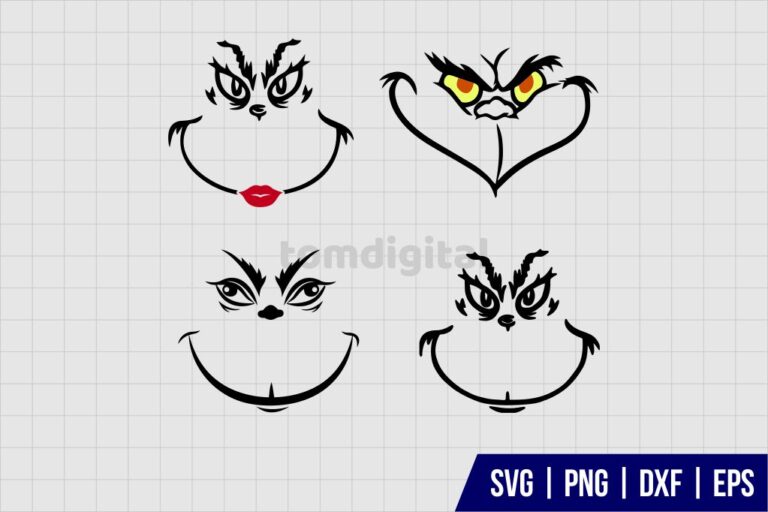 Grinch Face SVG Bundle - Gravectory