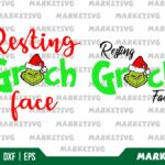Resting Grinch Face SVG