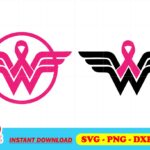 superhero breast cancer svg