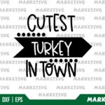 Cutes Turkey In Town SVG