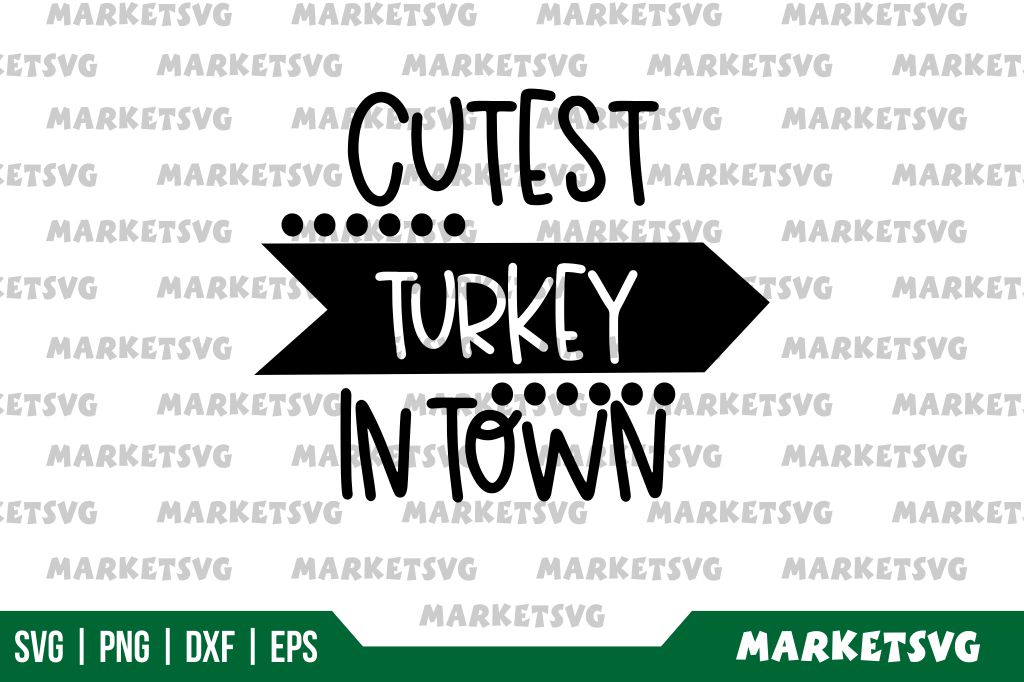 Cutes Turkey In Town SVG