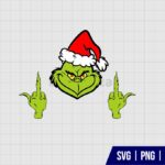 Grinch Middle Finger SVG