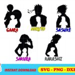 NARUTO CHARACTER SILHOUETTE SVG