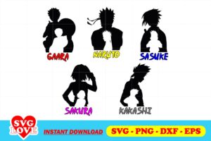 NARUTO CHARACTER SILHOUETTE SVG
