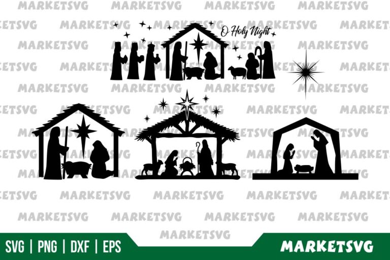 Nativity Silhouette SVG - Gravectory