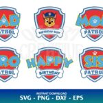 Paw Patrol Family Birthday SVG