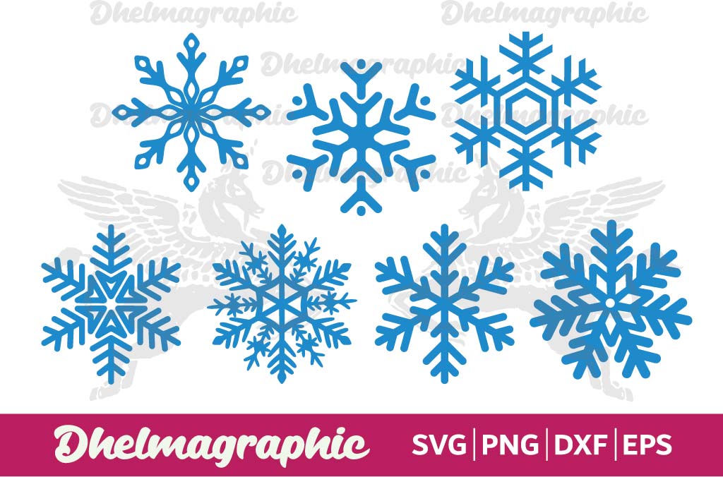 Snowflake Flake Winter ChristmasSVG EPS PNG DXF