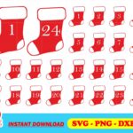 christmas countdown calendar svg