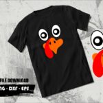 cute turkey face svg