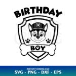 paw patrol birthday boy svg