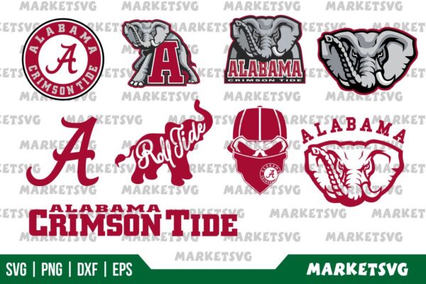 Alabama Crimson Tide SVG Bundle - Gravectory