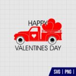 Happy Valentines Day Truck SVG